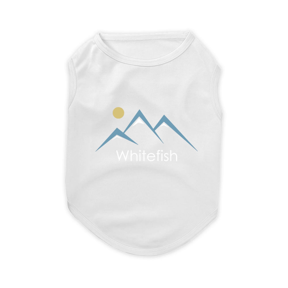 Retro Snowy Mountain - Whitefish Montana T-Shirt Pet T-Shirt