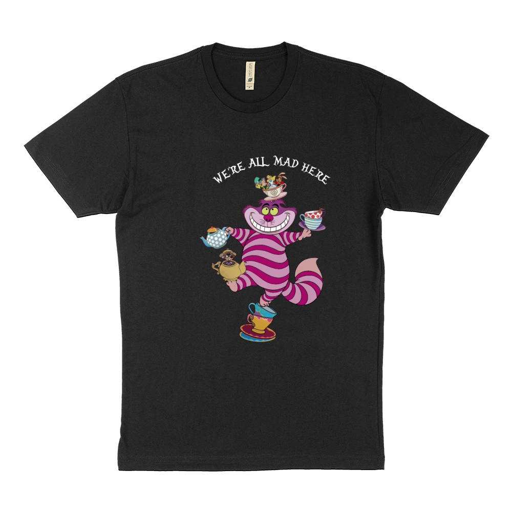Cheshire cat mad here Sustainable T-Shirt