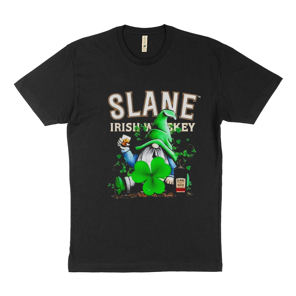 Gnome and Slane Irish Whiskey shamrock St Patrick’s Day shirt Sustainable T-Shirt