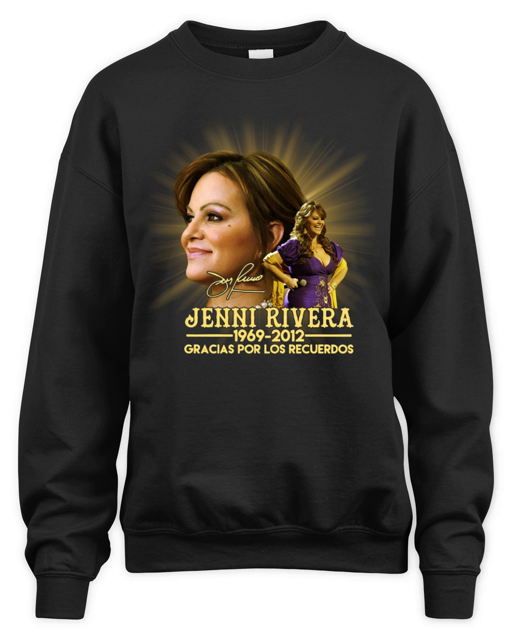 Jenni Rivera 1969 2012 Gracias Por Los Recuerdos signature Unisex Premium Crewneck Sweatshirt