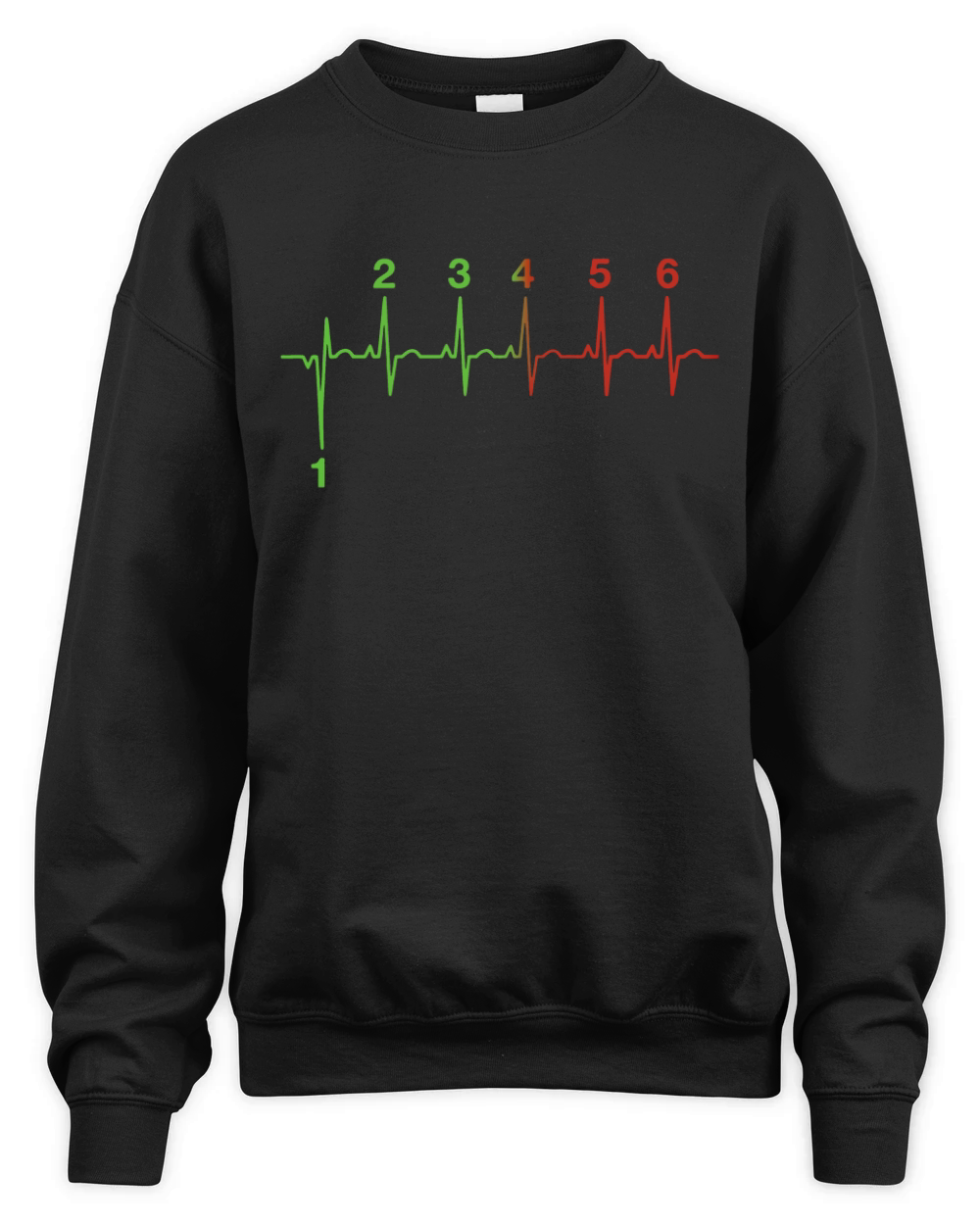 motorcycle-gear-shift-heartbeat Unisex Premium Crewneck Sweatshirt