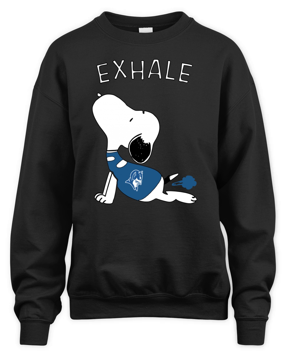 Snoopy Exhale Duke Unisex Premium Crewneck Sweatshirt