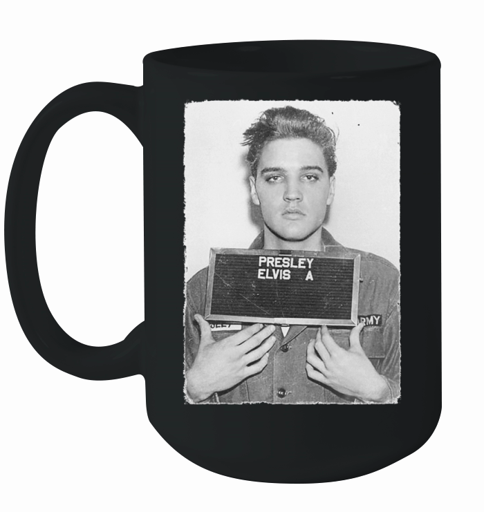 Elvis Presley Army Mug Shot Ceramic Mug