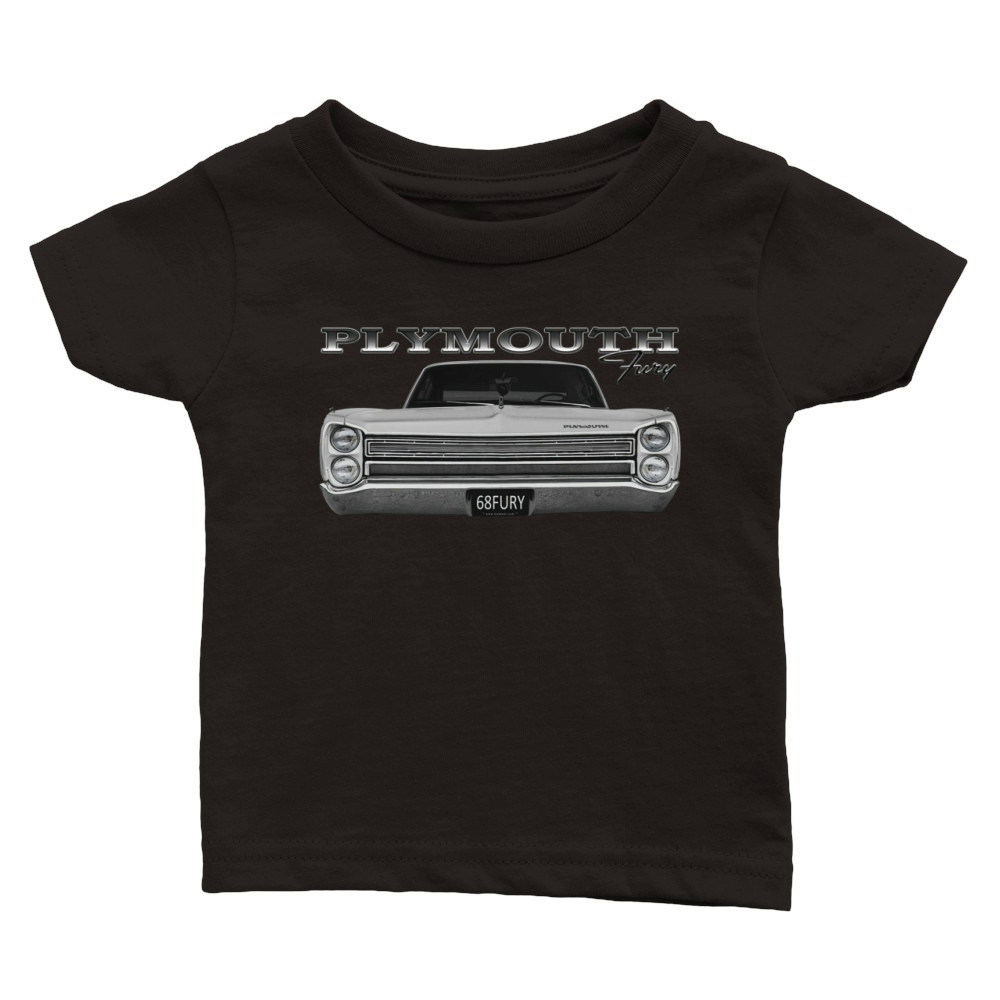 1968 Plymouth Fury Front White Classic Baby Crewneck T-shirt