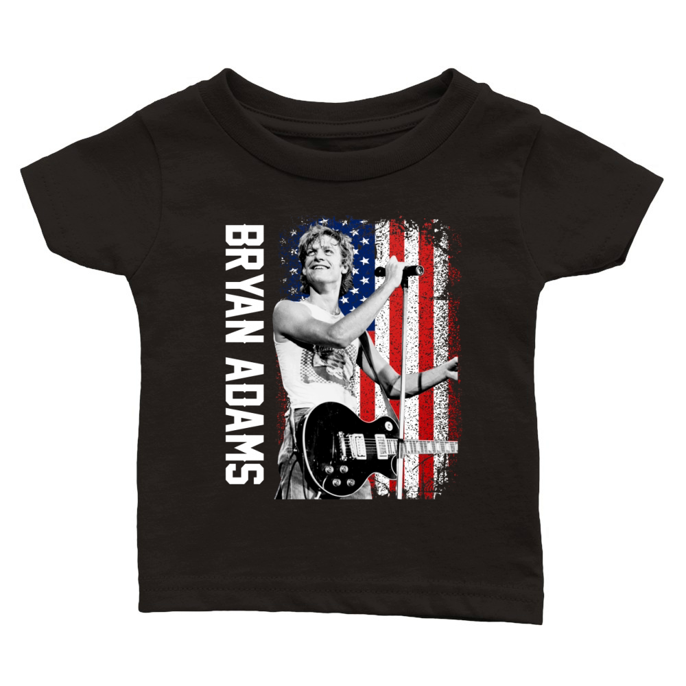 Discover Cool Bryan Adams American Flag Classic Baby Crewneck T-shirt