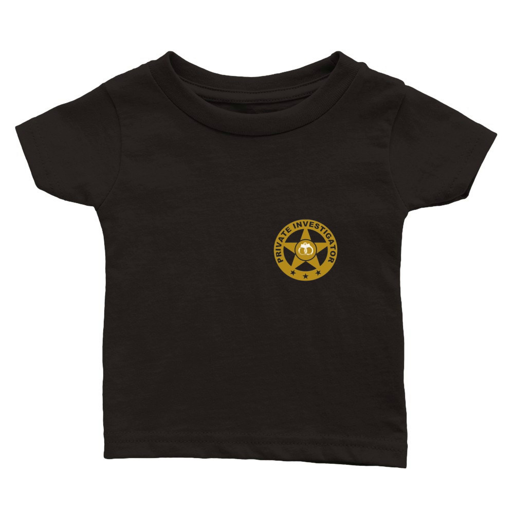 Gold Private Investigator Logo Classic Baby Crewneck T-shirt