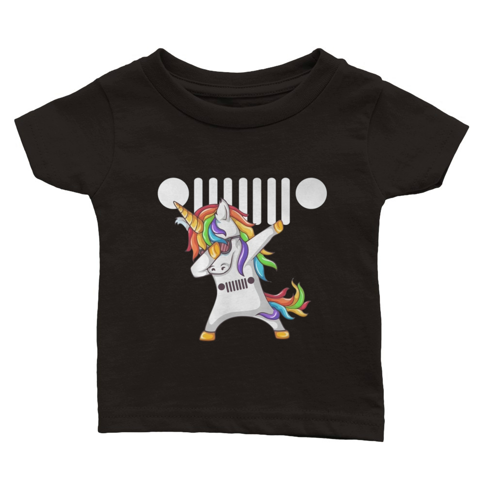 Jeep Unicorn Dabbing Classic Baby Crewneck T-shirt