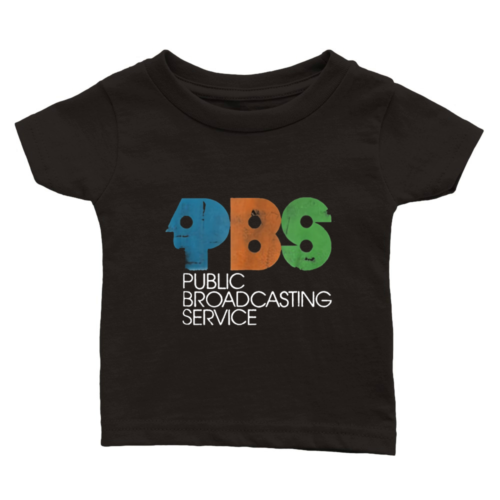 PBS Vintage Logo Distressed Classic Baby Crewneck T-shirt