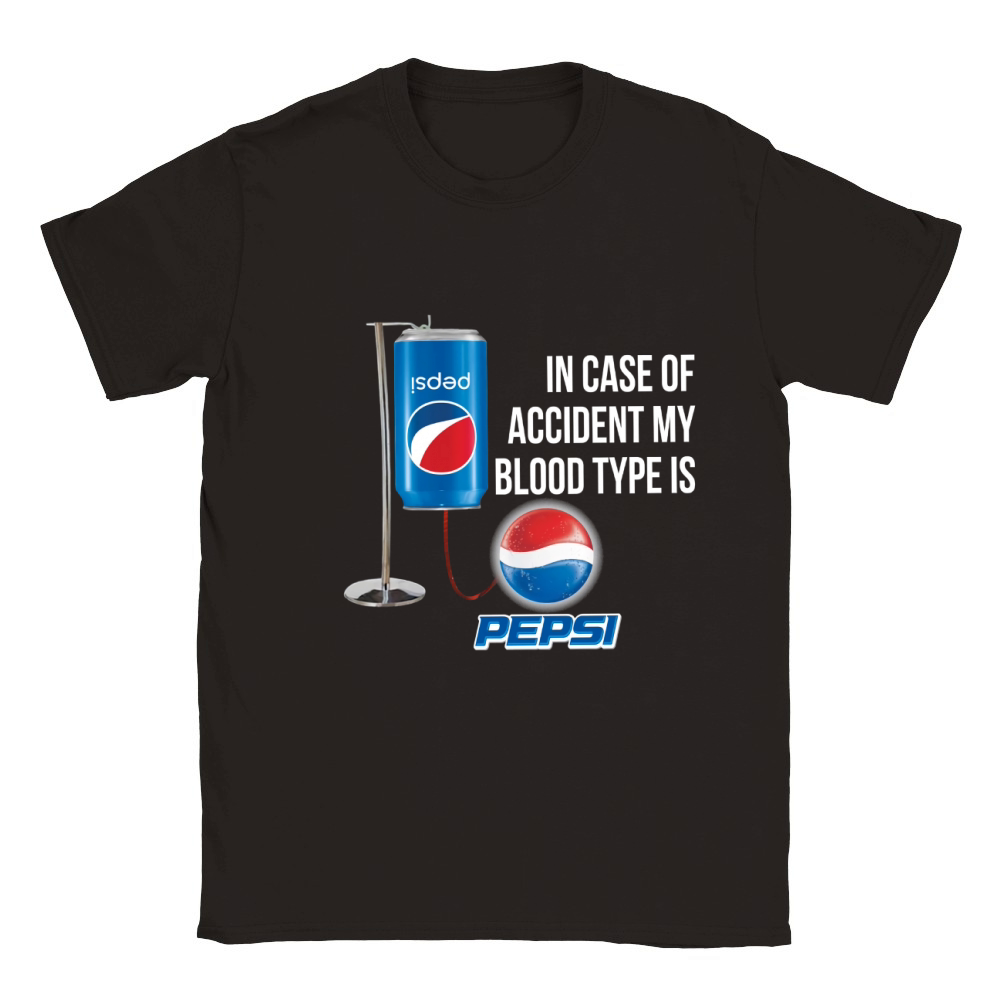 In Case Of Accident My Blood Type Is Pepsi shirt Classic Kids Crewneck T-shirt