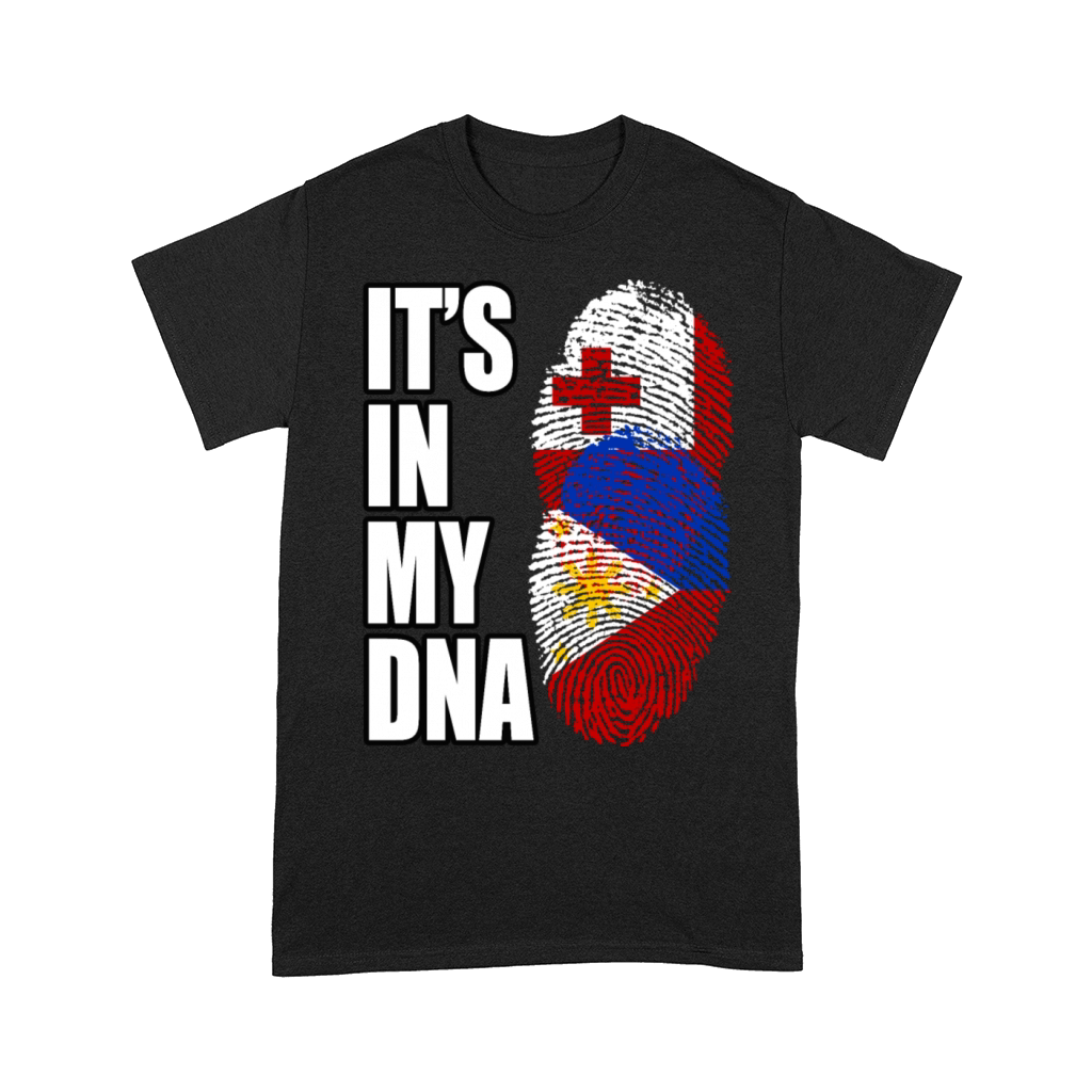 Tongan And Filipino Mix Heritage DNA Flag Comfort T-shirt