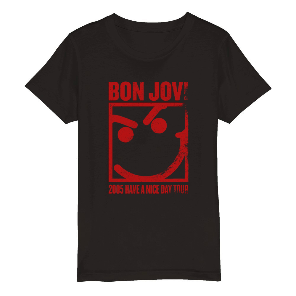 Bon Jovi 2005 Have A Nice Day Tour T-Shirt Organic Kids Crewneck T-shirt