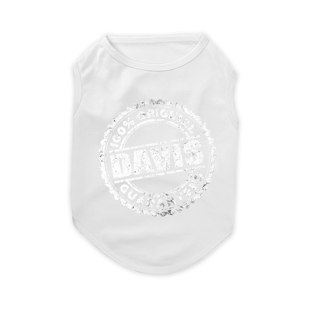 DAVIS  100 Percent  Original Guaranteed Pet T-Shirt