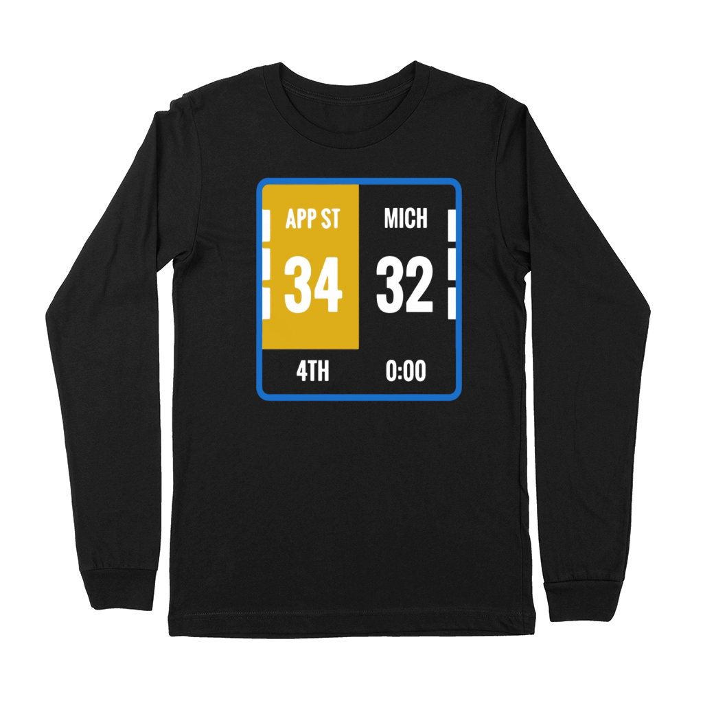 Appalachian Michigan Scoreboard Football Premium Long Sleeve