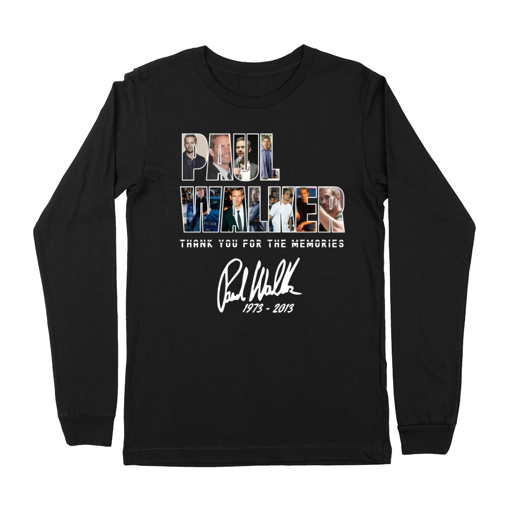 Paul Walker thank you for the memories signature shirt Premium Long Sleeve