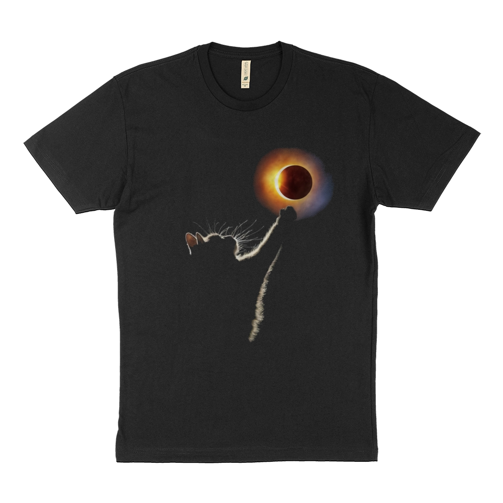 Cat reaching eclipse Sustainable T-Shirt