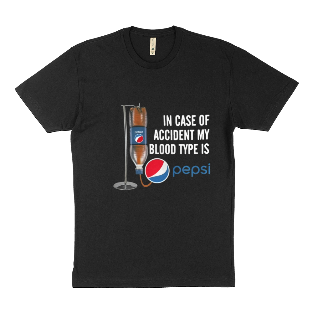 In case of accident my blood type is Pepsi Sustainable T-Shirt