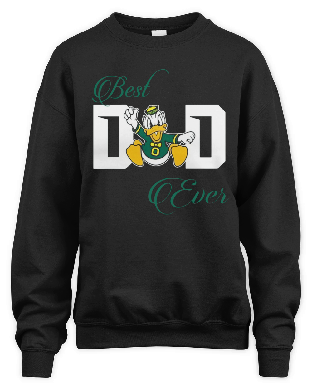 Best Oregon Ducks Dad Ever Football Unisex Premium Crewneck Sweatshirt