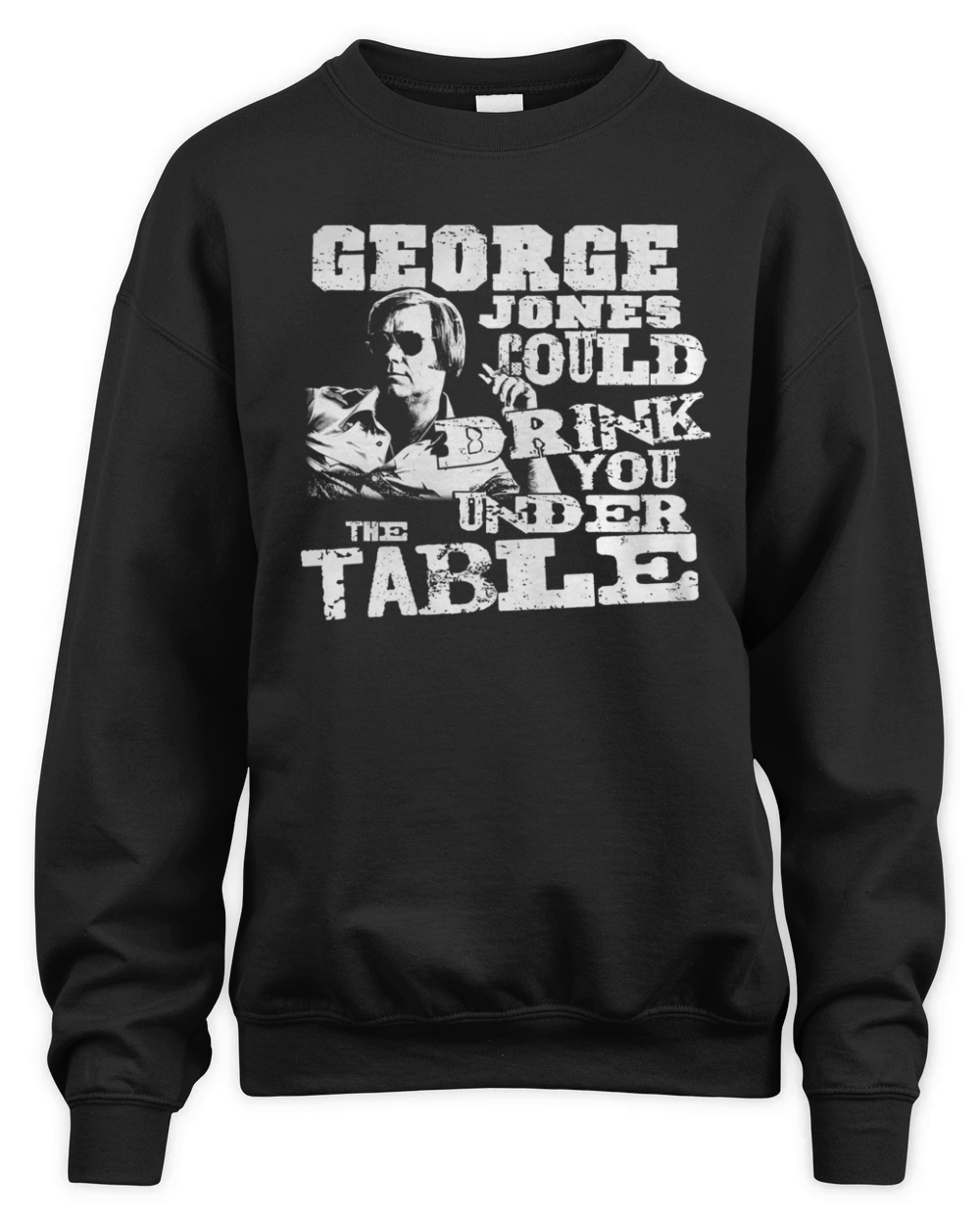 George Jones Unisex Premium Crewneck Sweatshirt - Designed by Simo
