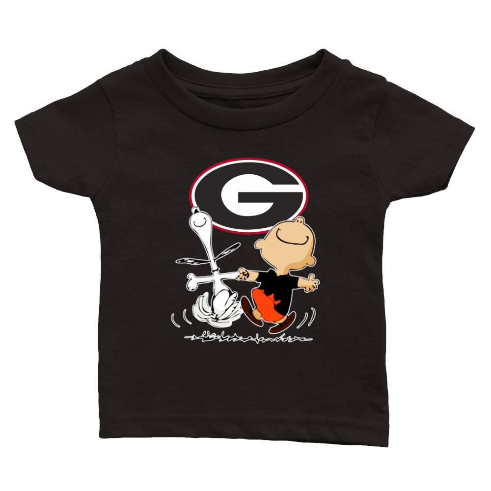 Snoopy Georgia Bulldogs fans Classic Baby Crewneck T-shirt