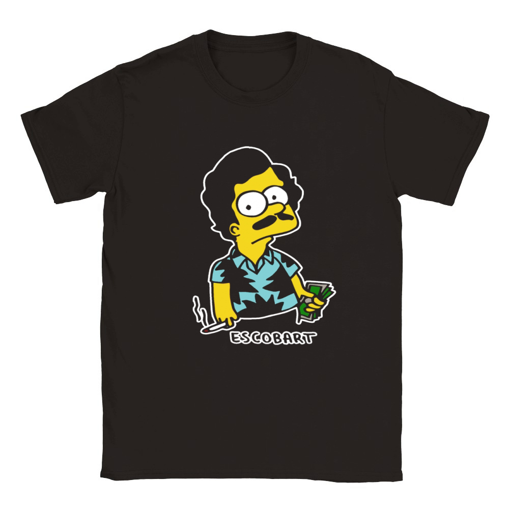 Escobart Pablo Escobar Simpson Inspired Joke Classic Kids Crewneck T-shirt