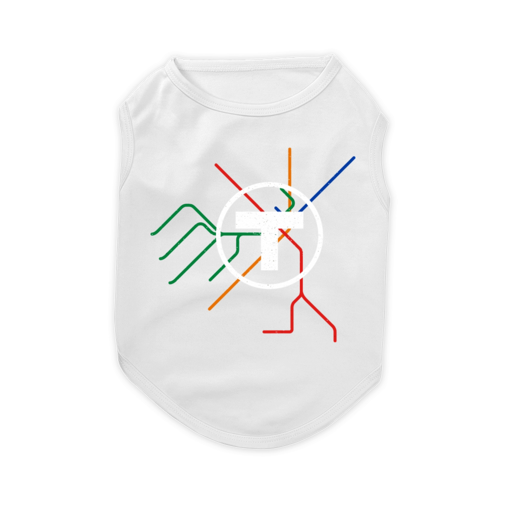 Boston T Subway Map Vintage Mbta Pet T-Shirt