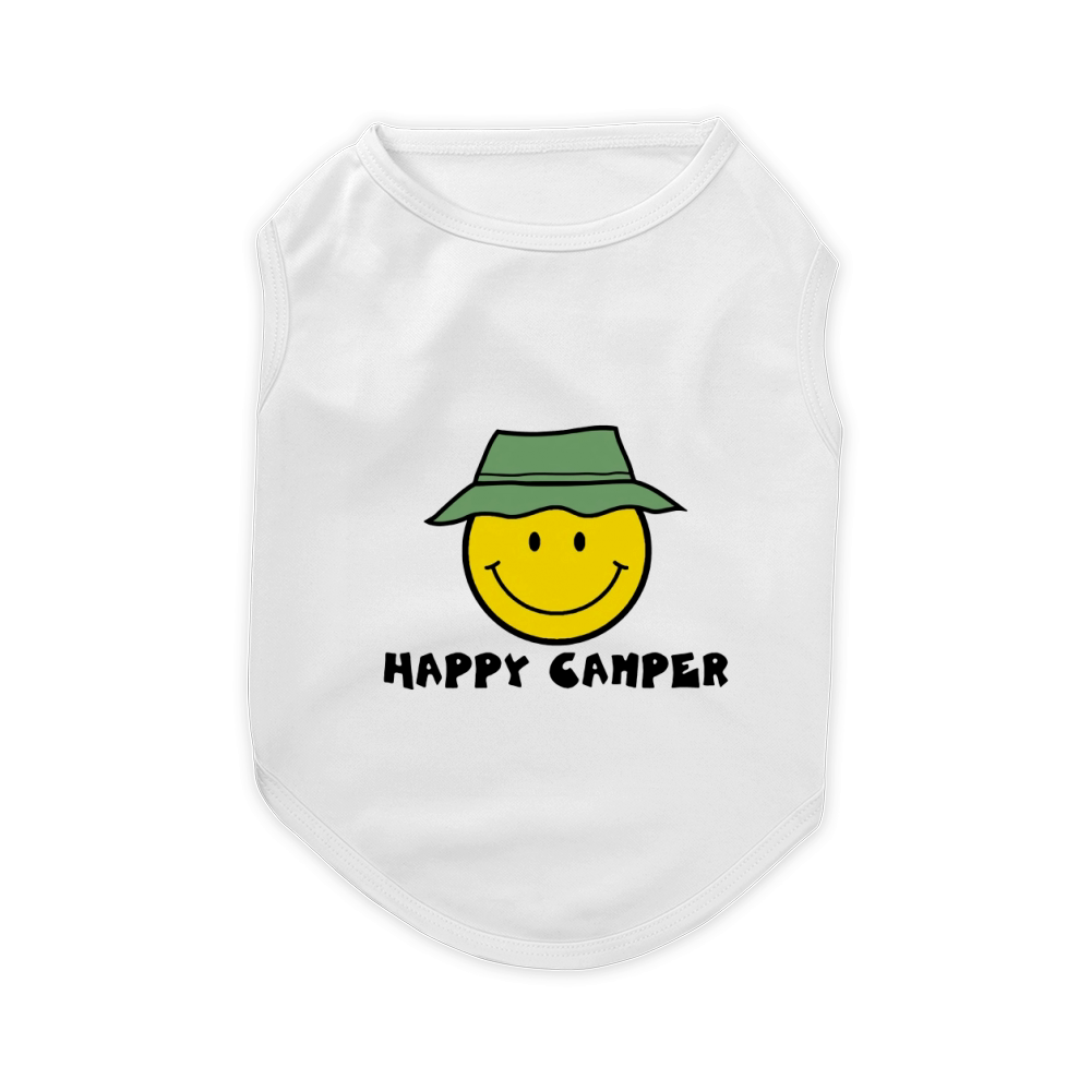 Happy Camper Camping Smiley Face Pet T-Shirt