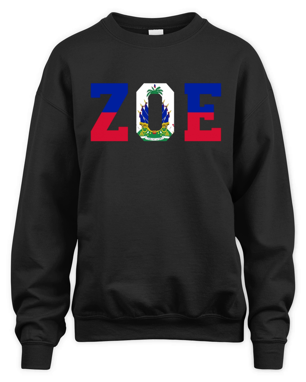Haitian Zoe- - Haitian pride for haitian flag day Unisex Premium Crewneck Sweatshirt