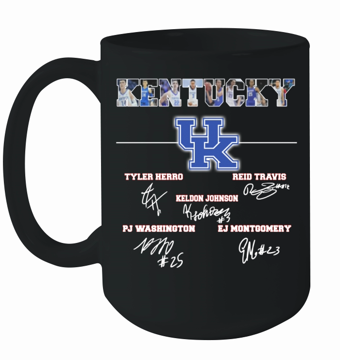 University of Kentucky signatures Tyler Herro Reid Travis Ceramic Mug