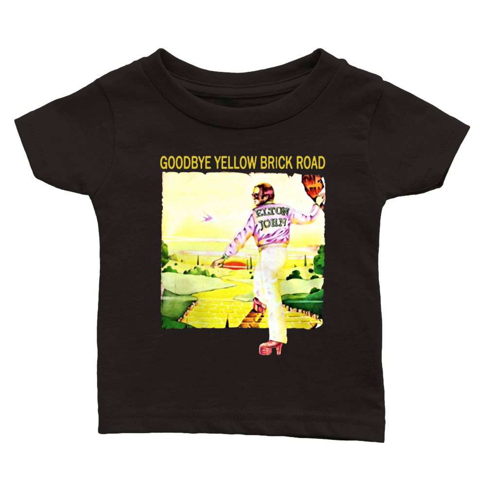 Elton John Goodbye Yellow brick Road Vintage T-Shirt Classic Baby Crewneck T-shirt