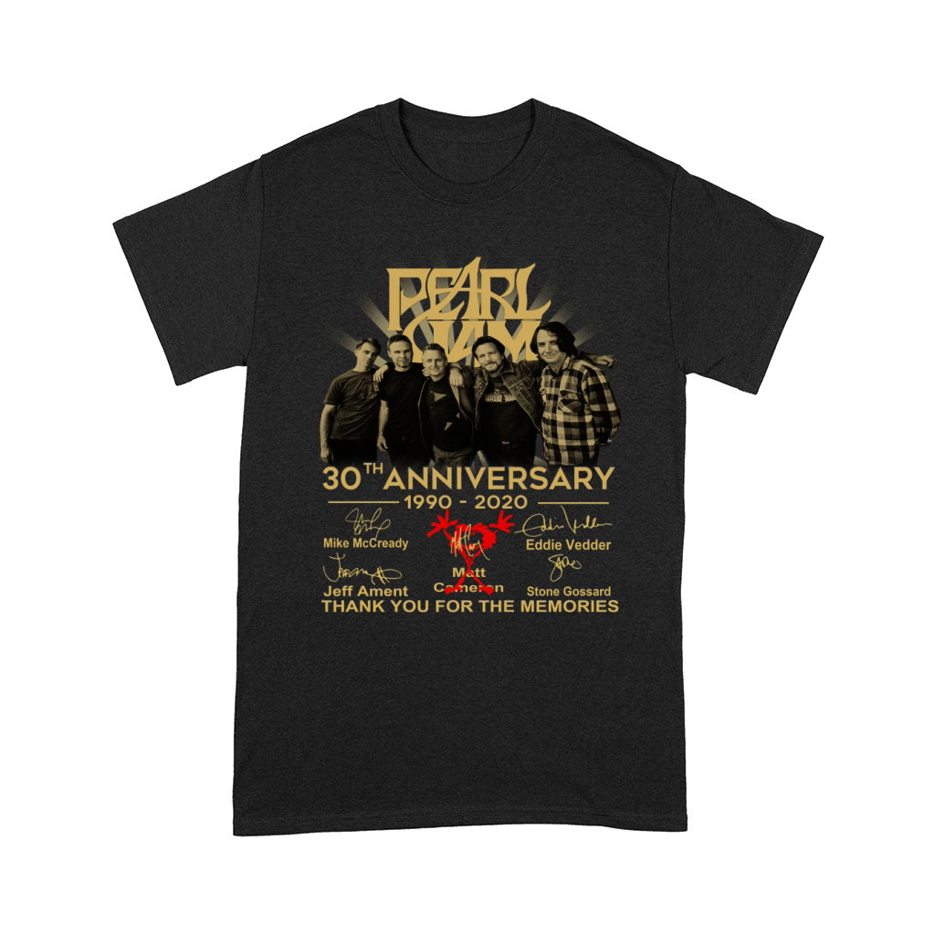 Pearl Jam 30th anniversary 1990 2020 signatures thank you for the memories shirt Comfort T-shirt