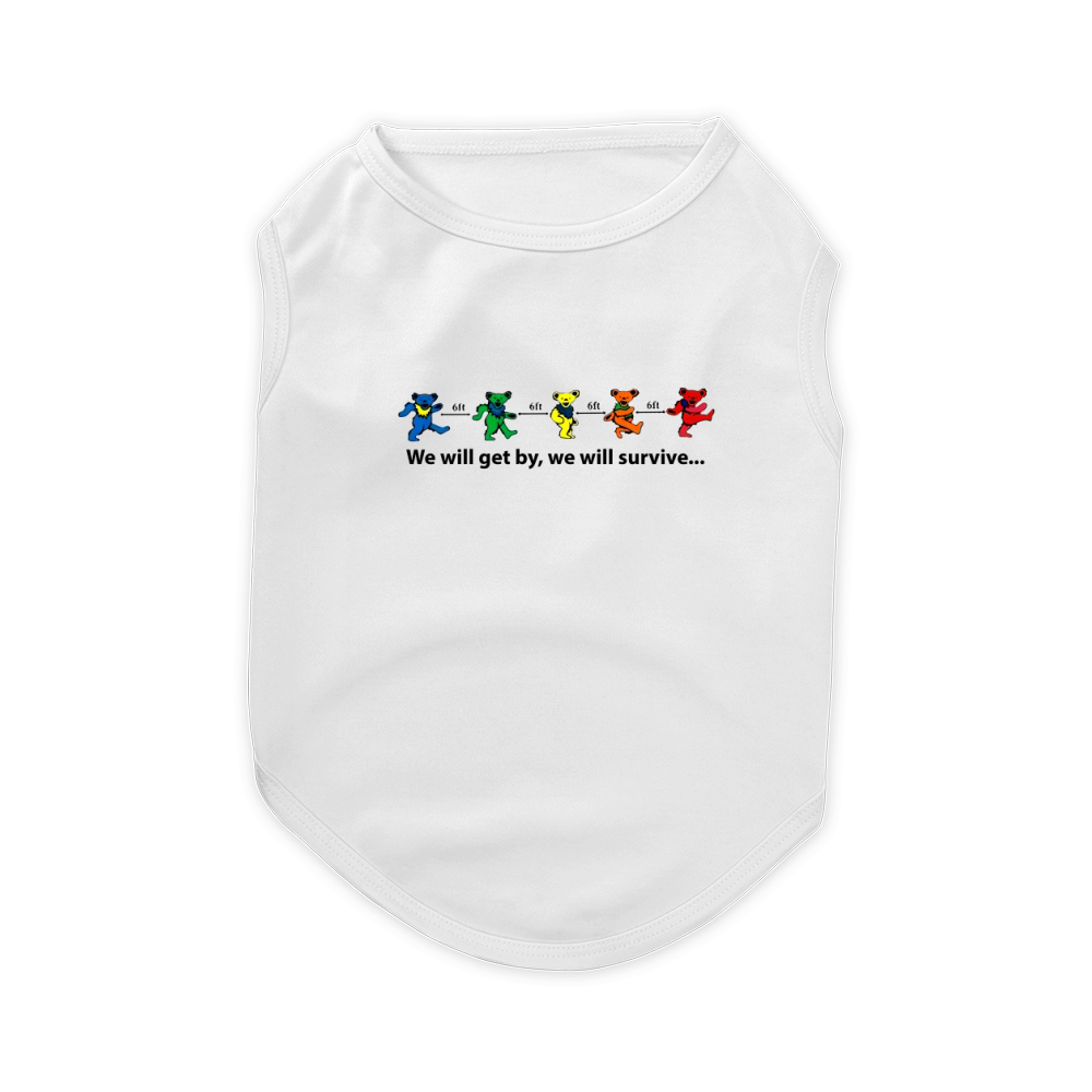 Grateful Dead we will get by we will survive shirt - Ladies Flowy Tank Pet T-Shirt