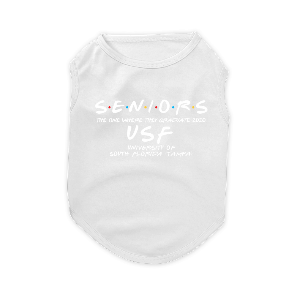 The One Where They Graduate Seniors Class Of 2020 University Of South Florida (tampa) Pet T-Shirt