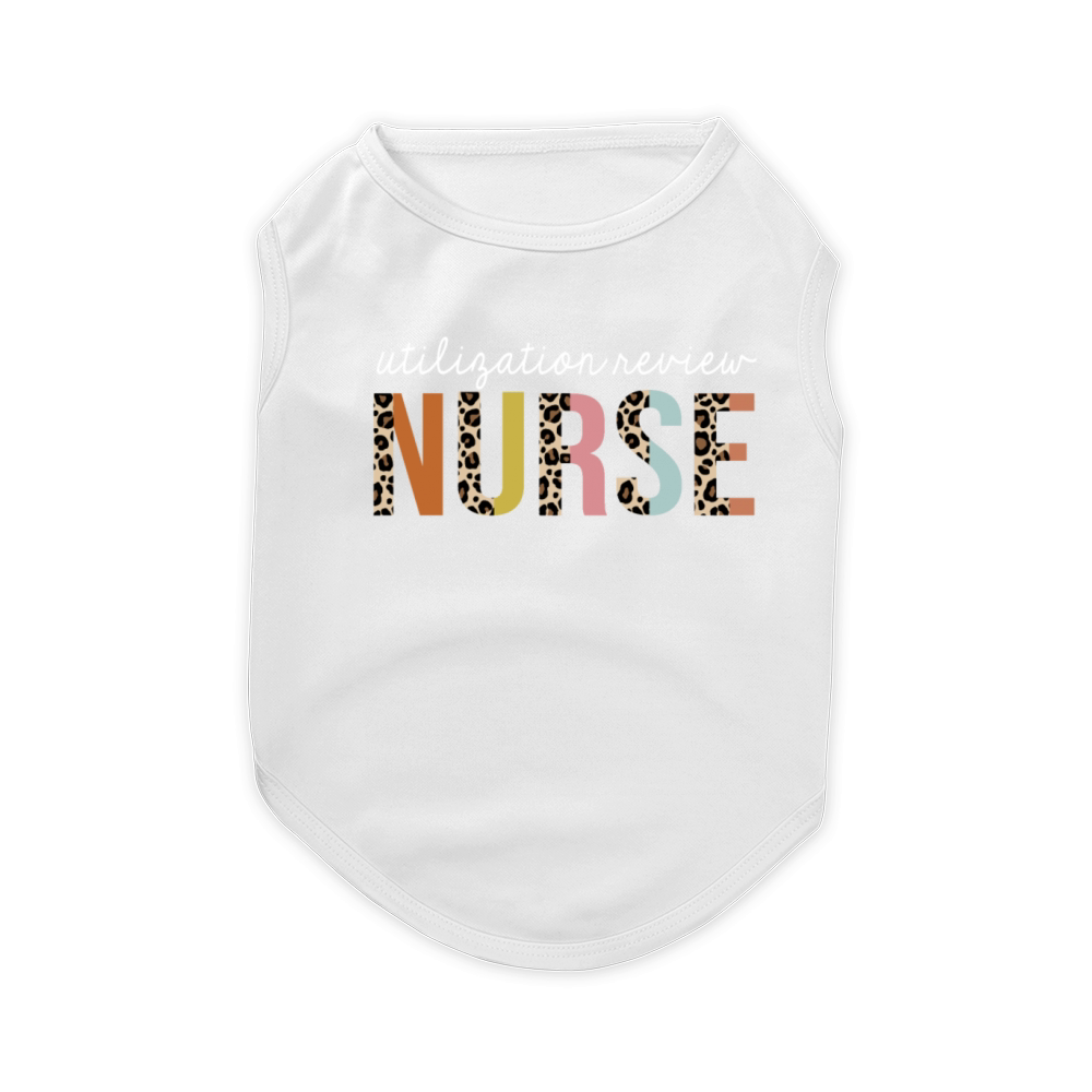 Utilization-Review Nurse Colorful Leopard Print Pet T-Shirt