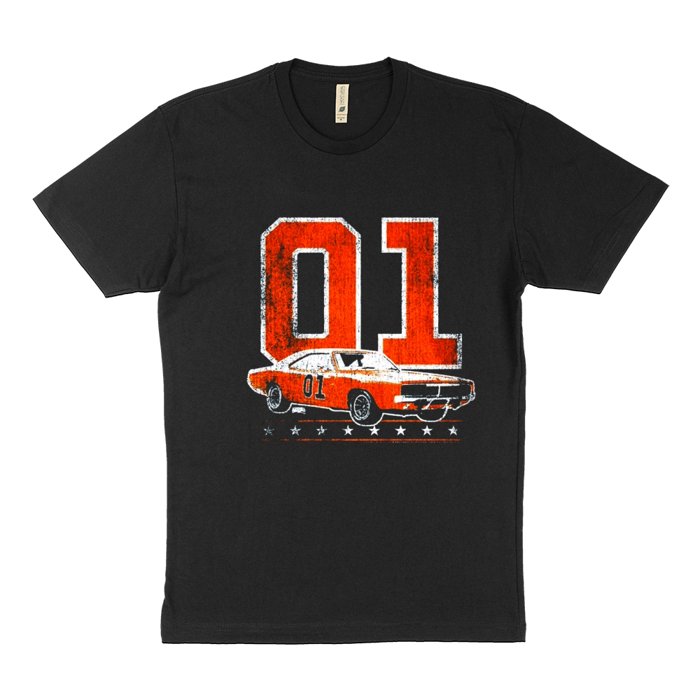 DUKES OF HAZZARD GENERAL LEE 2 COLOR VINTAGE ON ORANGE Sustainable T-Shirt