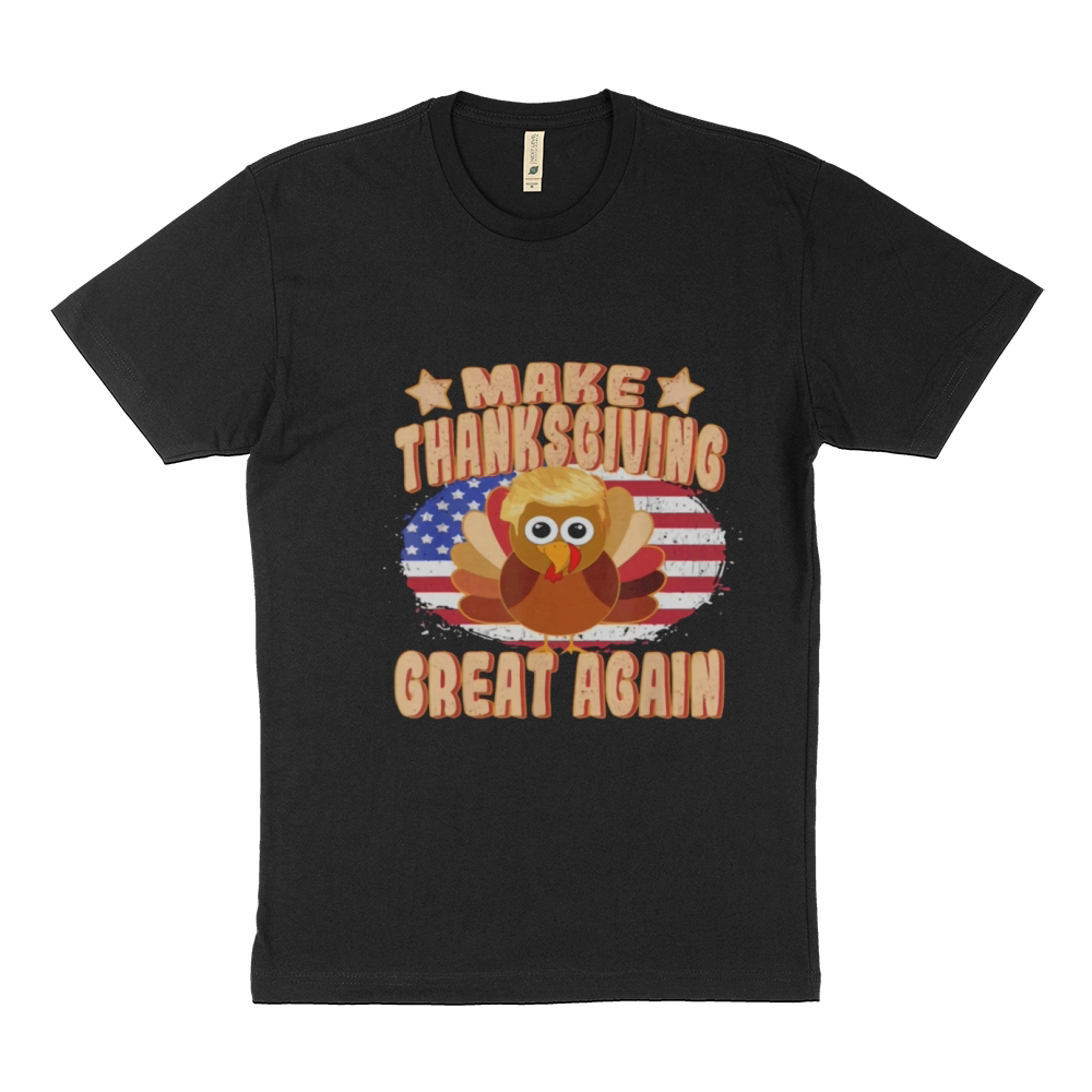 Make Thanksgiving Great Again Thanksgiving Trump Turkey shirt Sustainable T-Shirt