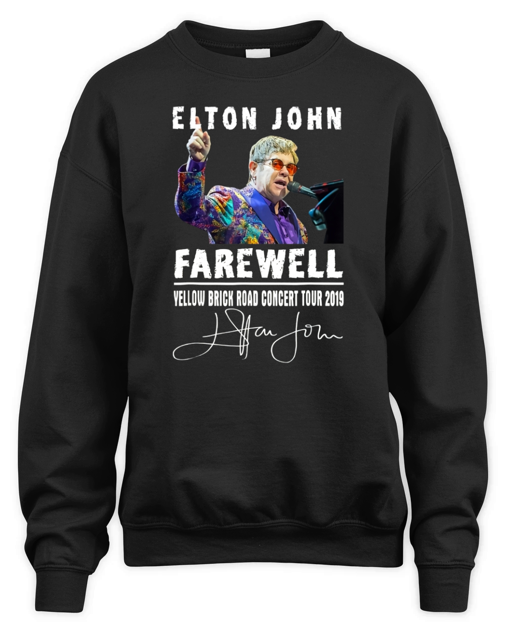 Elton John Farewell Yellow Brick Road Concert Tour 2019 shirt Unisex Premium Crewneck Sweatshirt