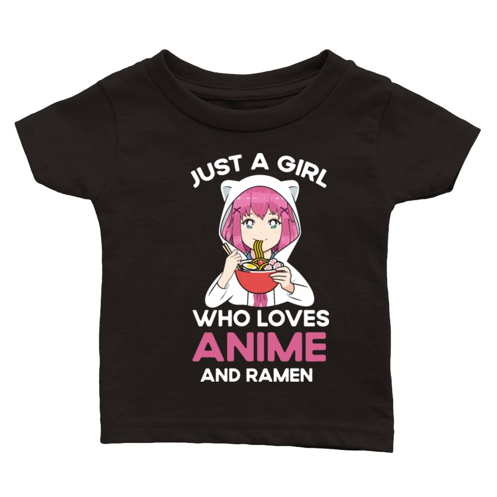 Anime Art For Girls Anime Merch Ramen Anime Funny Classic Baby Crewneck T-shirt