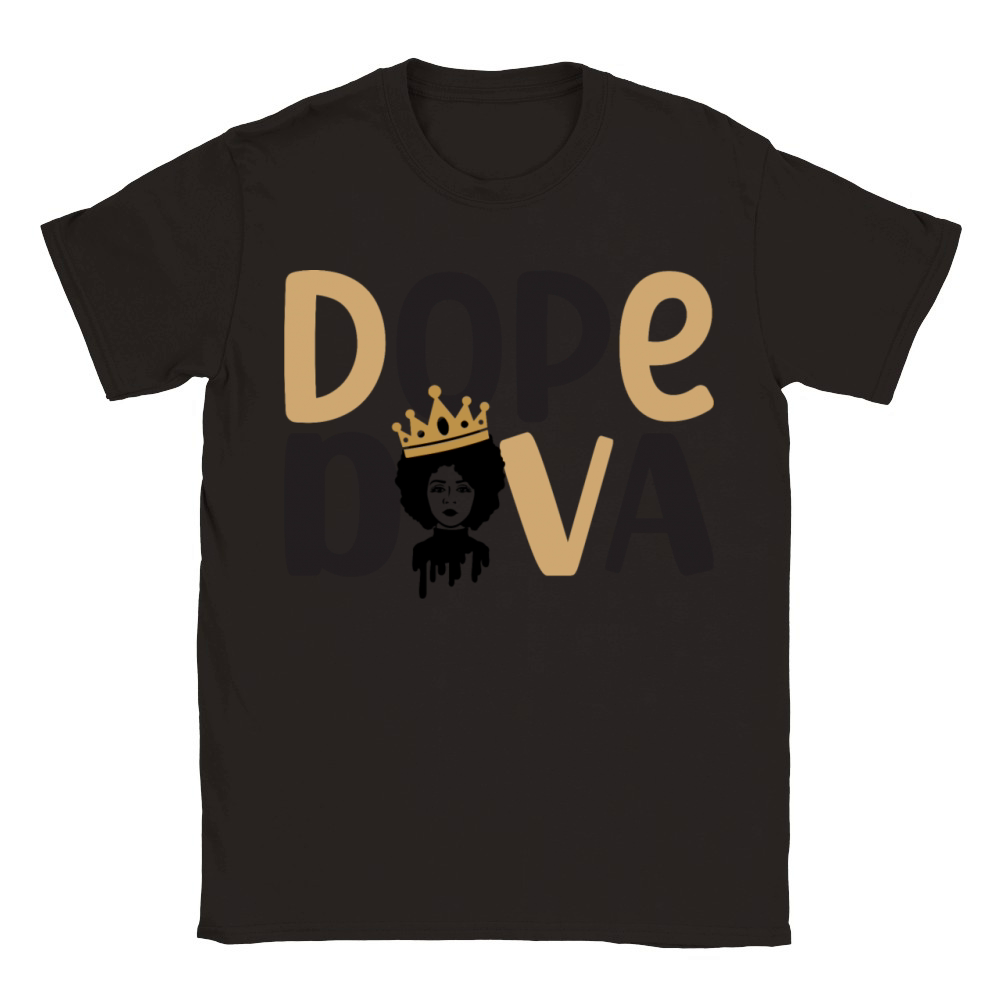 Dope diva black history Classic Kids Crewneck T-shirt