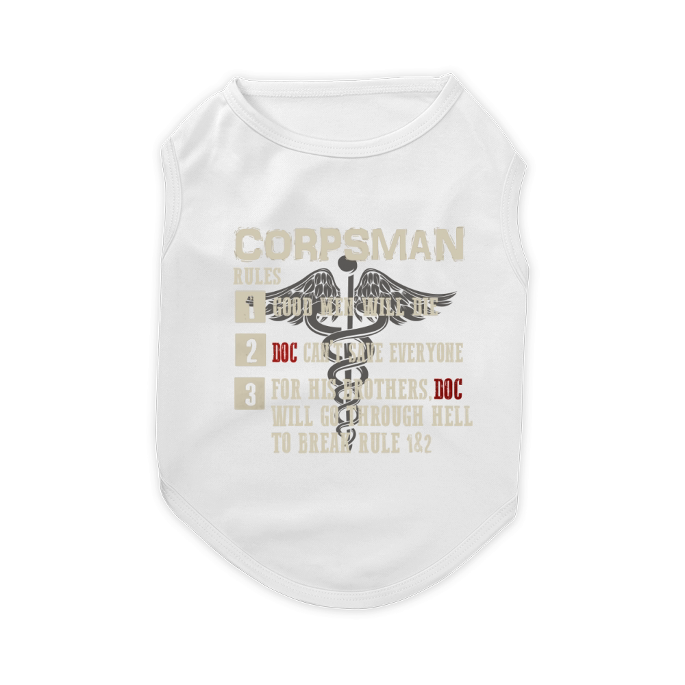 Corpsman Rules Devil Doc 8404 Shirt Pet T-Shirt