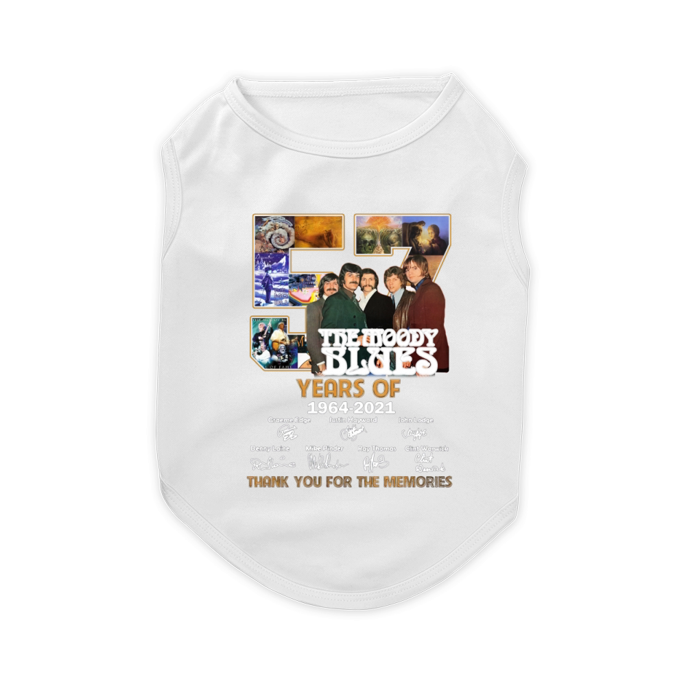 The Moody Blues 57 years of 1964 2021 signatures thank you for the memories Pet T-Shirt