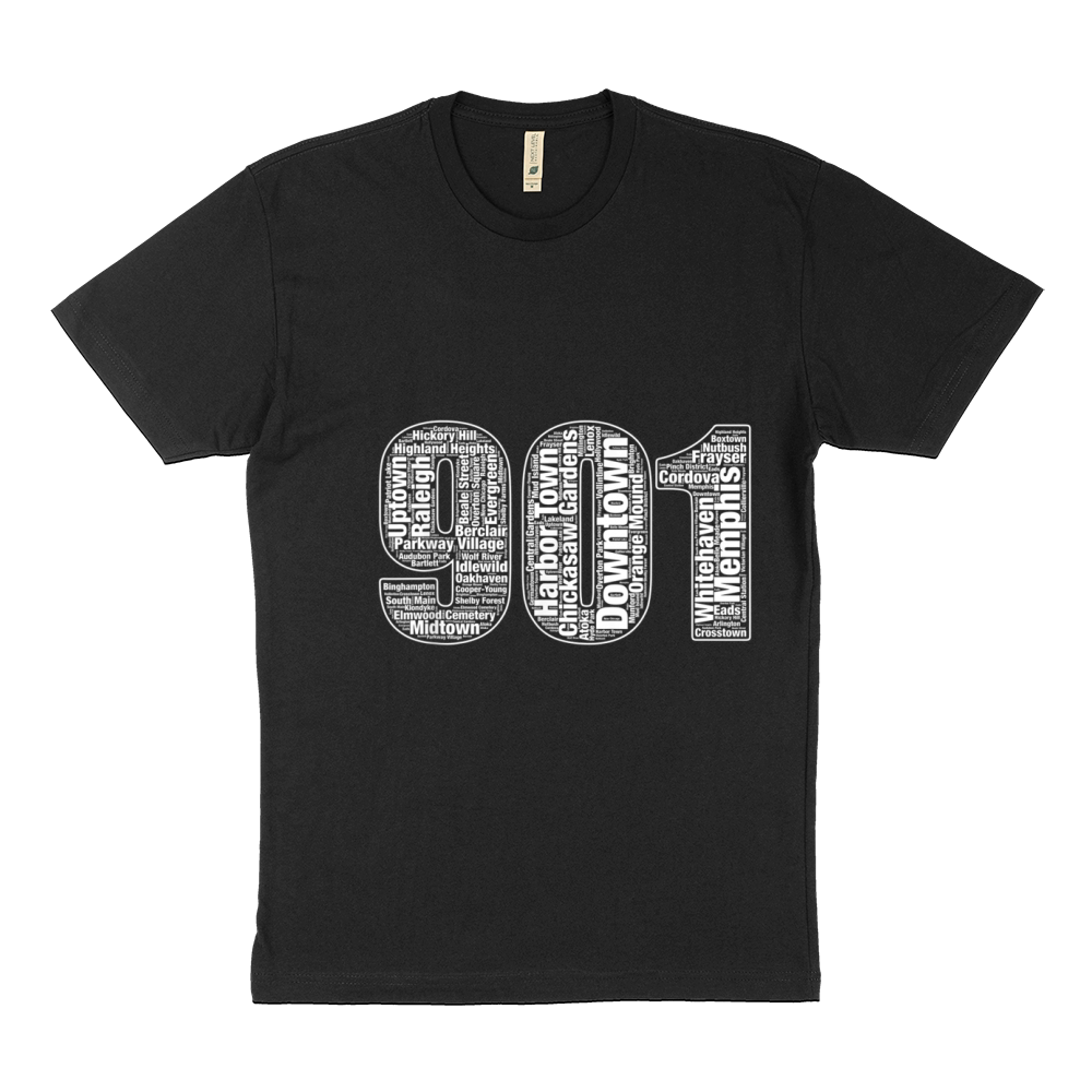 901 Memphis Typography Word Art T-shirt Sustainable T-Shirt