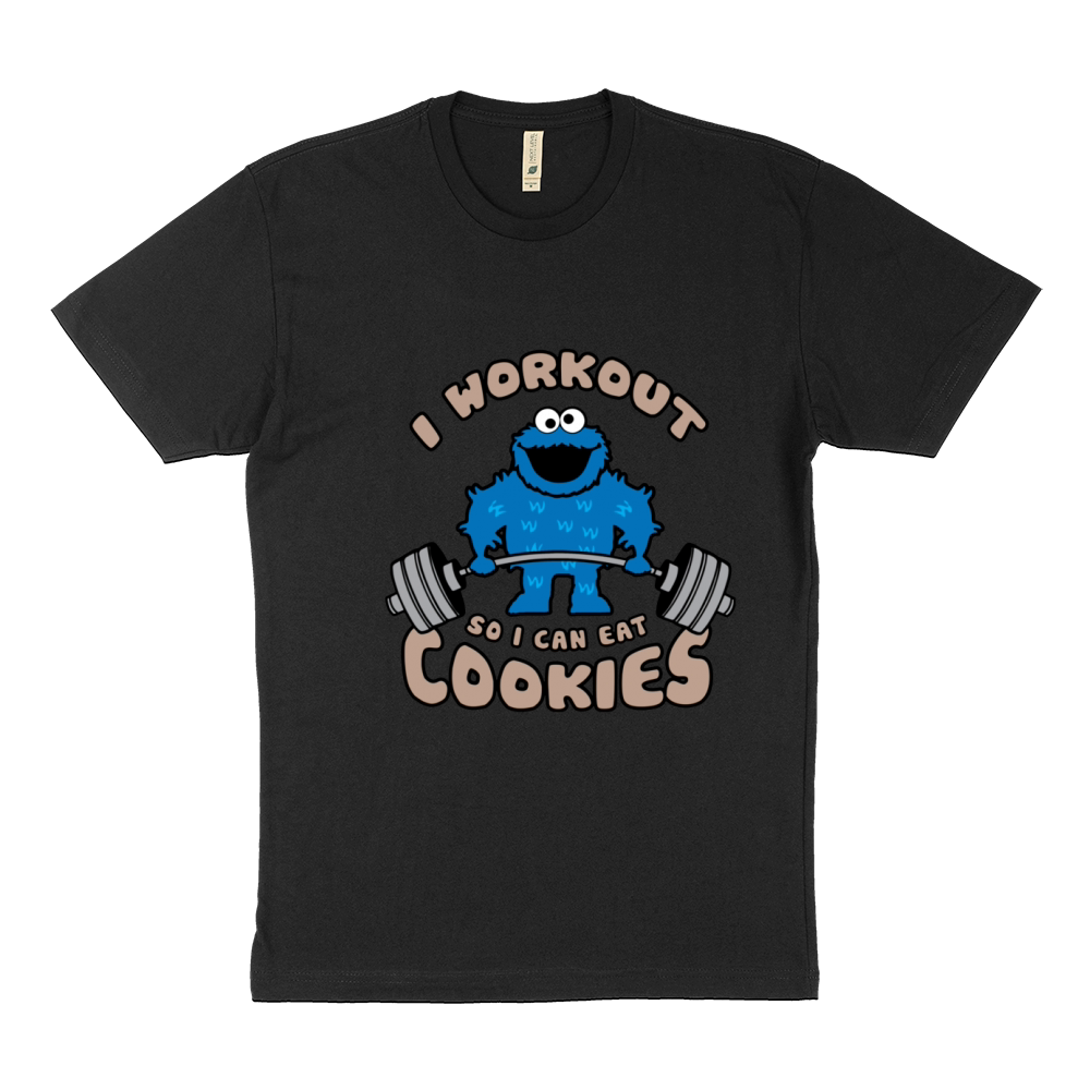 I Workout So I Can Eat Cookies (cookie Monster) Sustainable T-Shirt