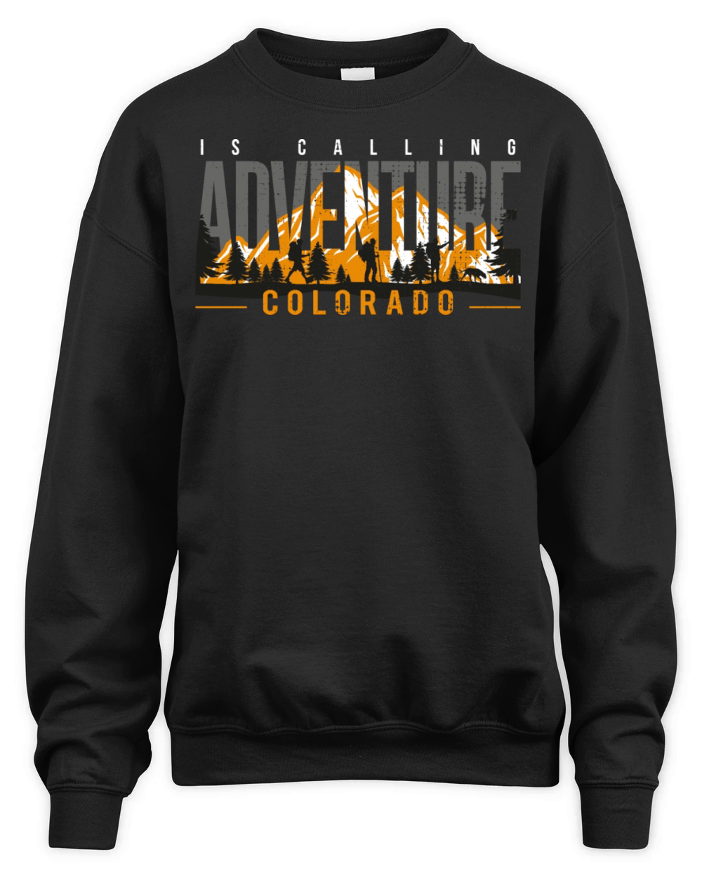 Adventure is calling Colorado Outdoor Mountain Unisex Premium Crewneck Sweatshirt