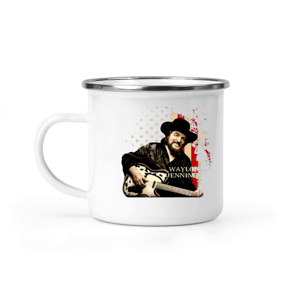 Waylon Jennings america Camping Mug