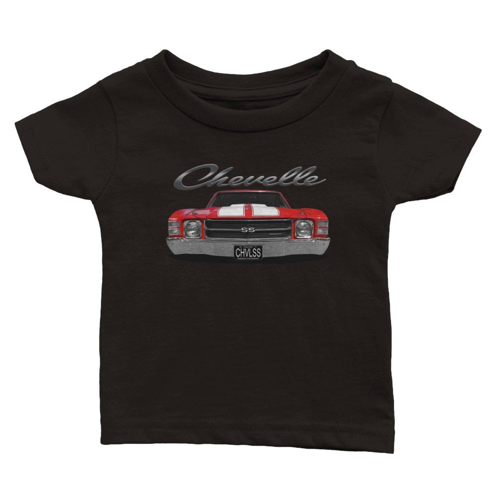 1971 Chevelle Front Red Classic Baby Crewneck T-shirt