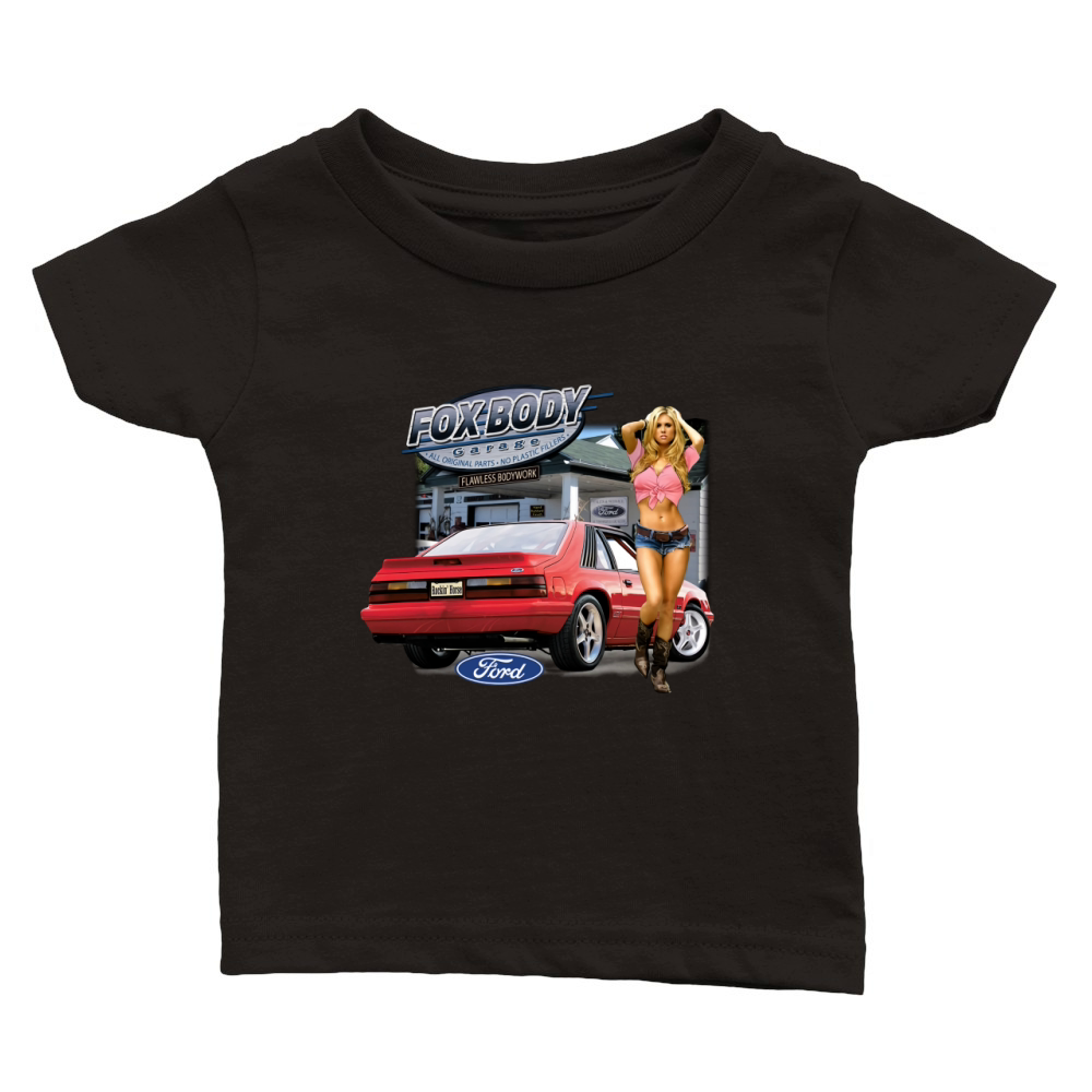 FoxBody Garage Black Classic Baby Crewneck T-shirt