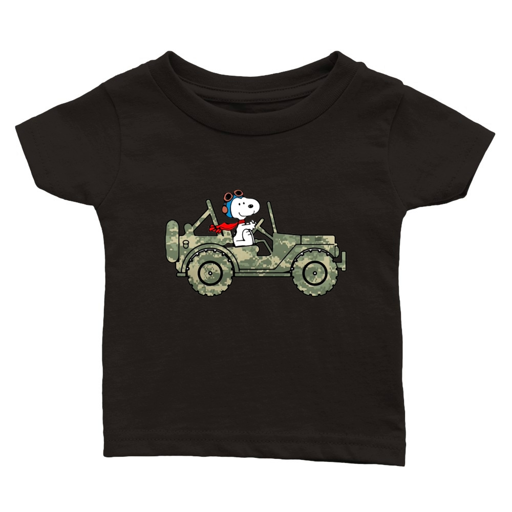 Snoopy Jeep Classic Baby Crewneck T-shirt