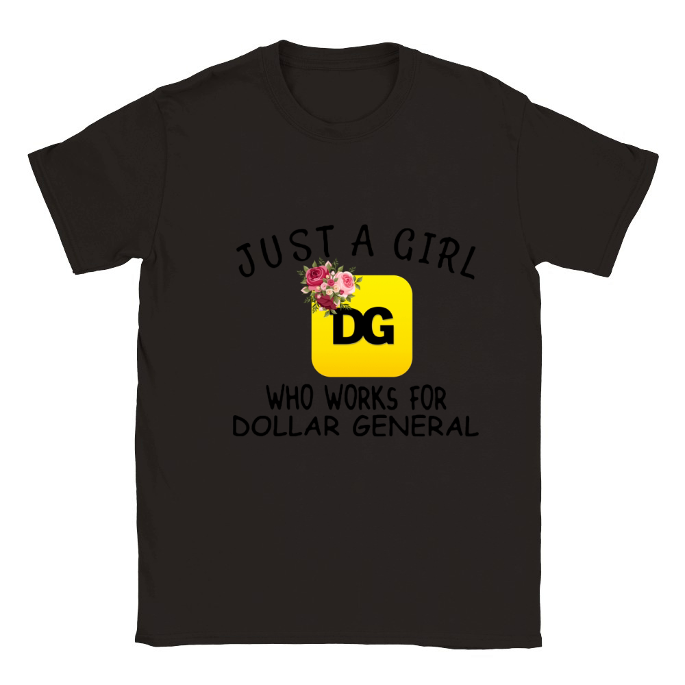 Just a girl who works for dollar general flowers Classic Kids Crewneck T-shirt