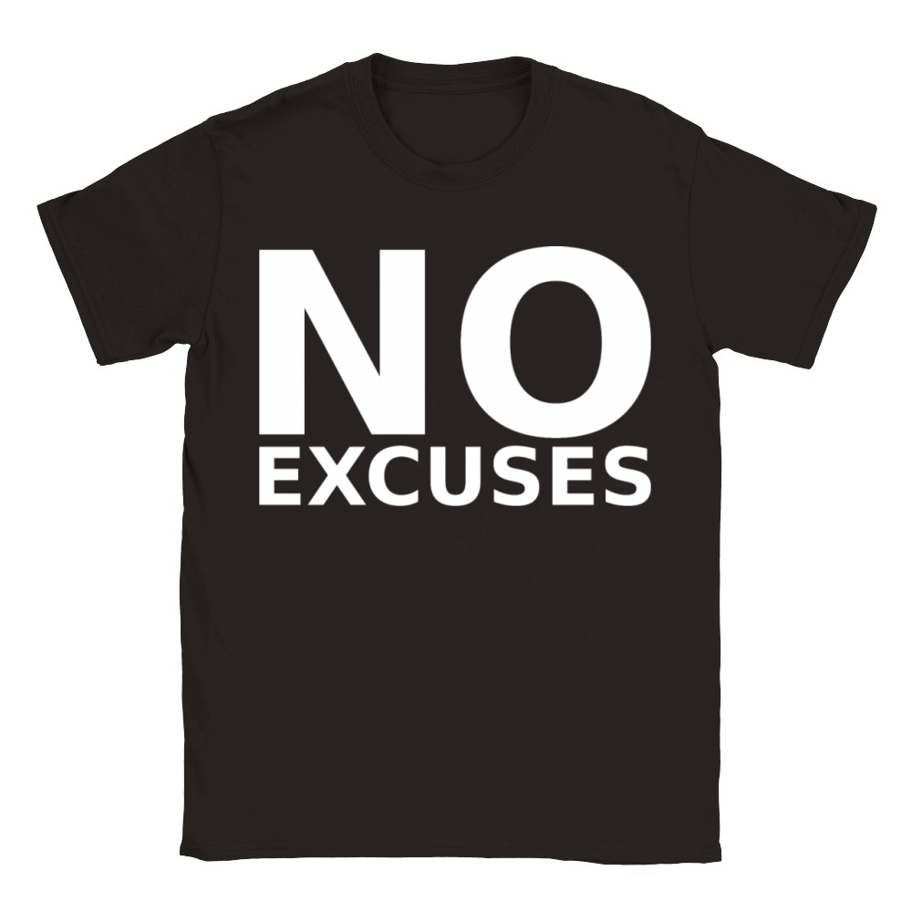motivational quotes no excuses Classic Kids Crewneck T-shirt