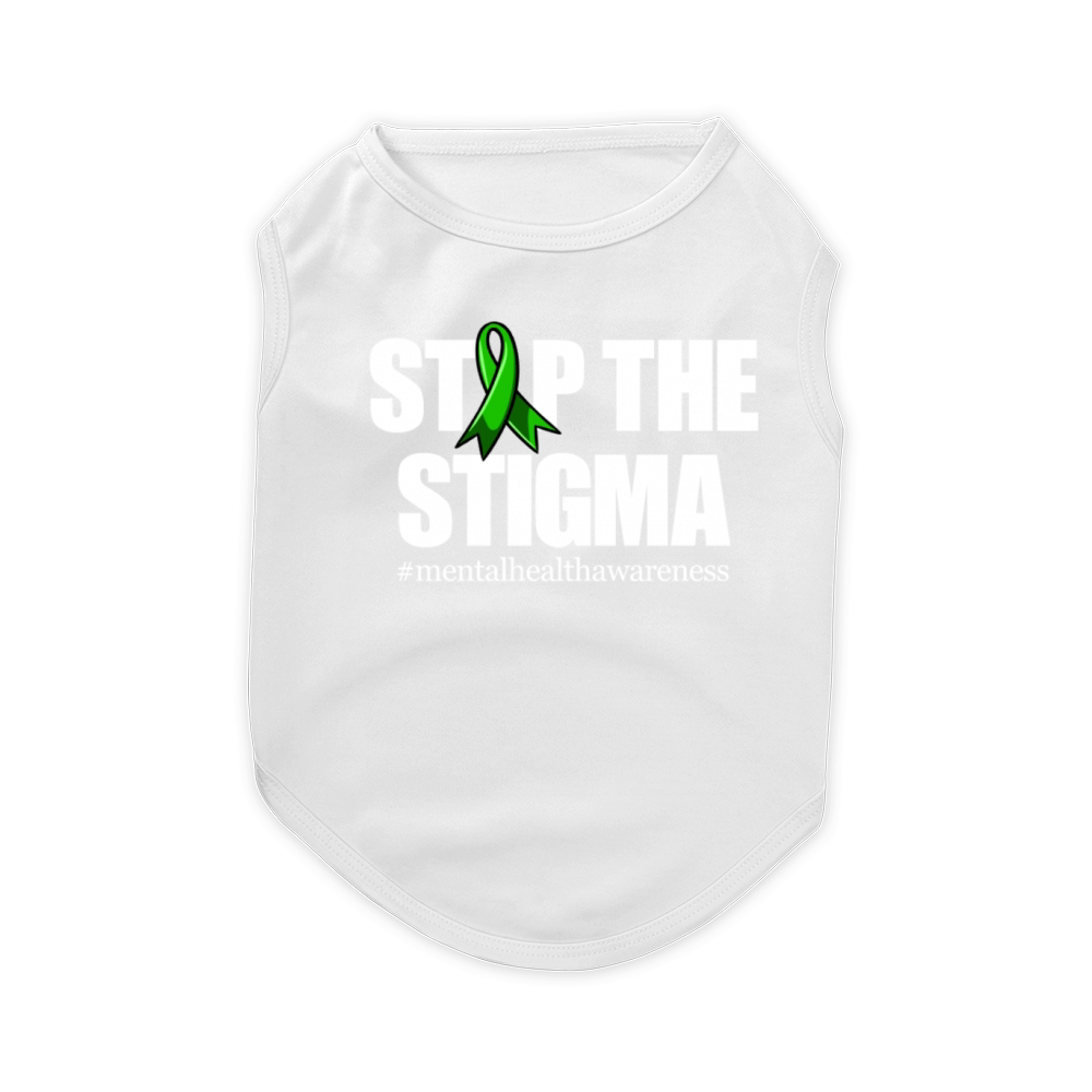Stop The Stigma Green Ribbon Mental Health Pet T-Shirt